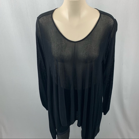 Kerisma Black Knit Poncho Style Top S - Picture 7 of 10